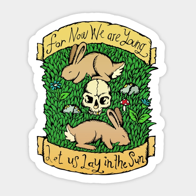 Neutral Milk Hotel - In the Aeroplane Over the Sea - Illstrated Lyrics - Colour Version Sticker by bangart